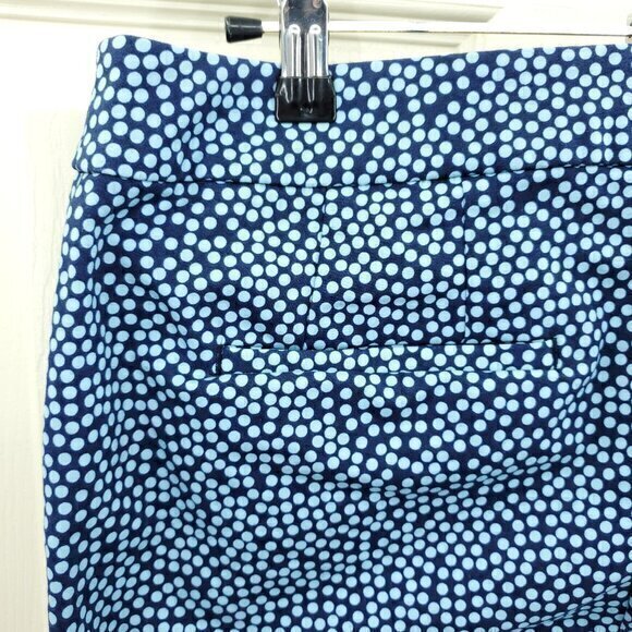 Boden Richmond 7/8 Stretch Twill Mini Dot Mid-Rise Ankle Pants US 6/UK 10 Blue - Picture 9 of 16